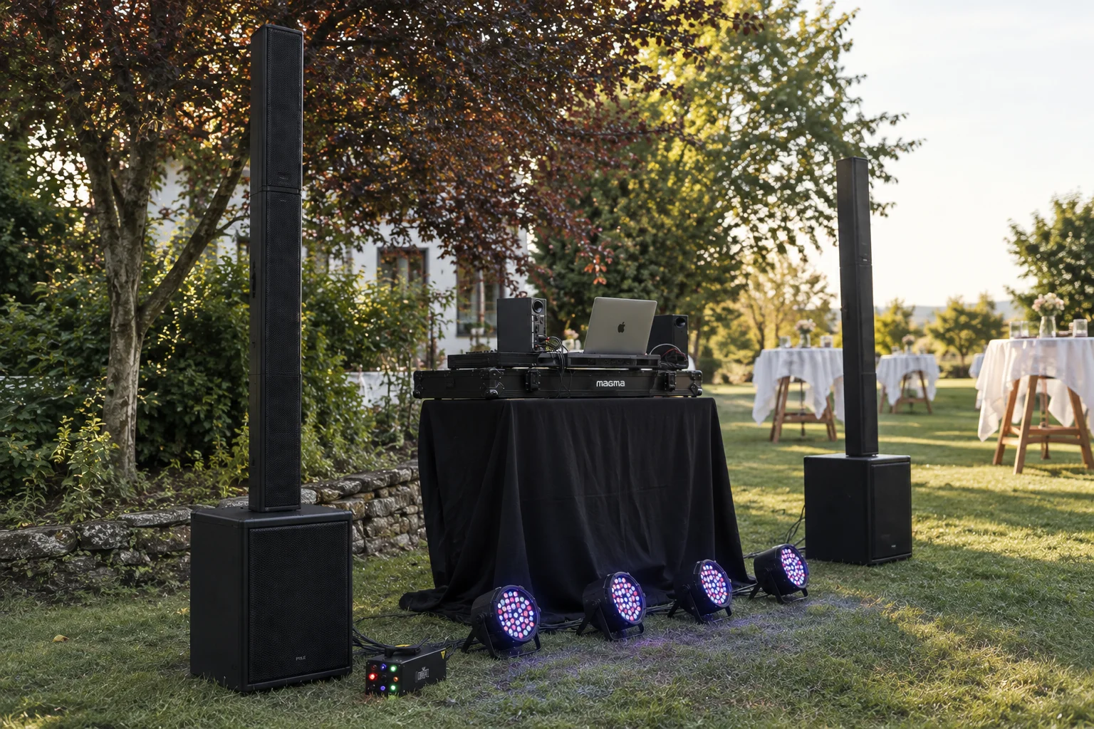 DJ ERMAN als Geburtstags-DJ bei einer Gartenparty mit Komplett-Equipment
